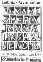 Plakat Kammermusikabend 11/2009