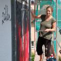 Leibniz in neuem Gewand - Fassadengestaltung durch Marie Gouil 7/2013