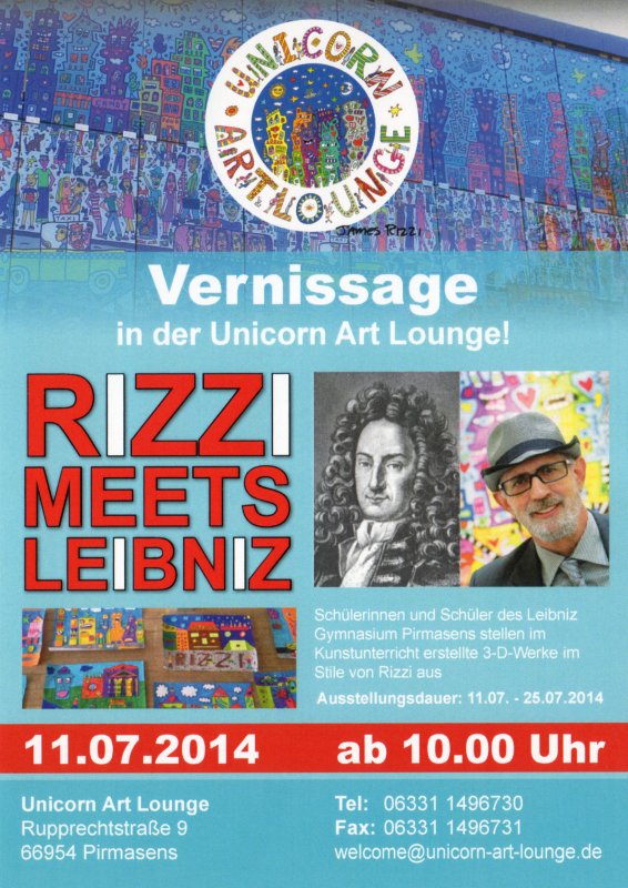 11.07.14 Ausstellung der 7. Klassen in der Unicorn Art Lounge